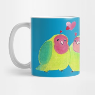 Cute Watercolor Love Birds Mug